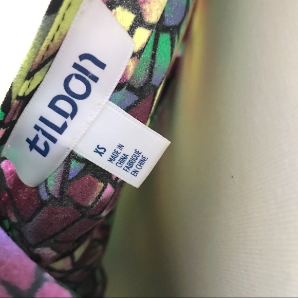 Tildon Stained Glass Crystal Printed Shift Dress - Picture 4 of 6